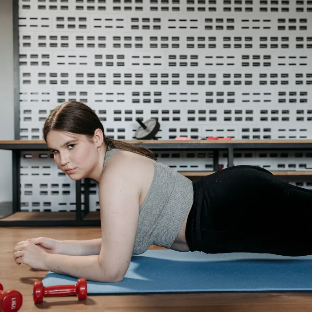 Losing Weight Exercises at Home Caption