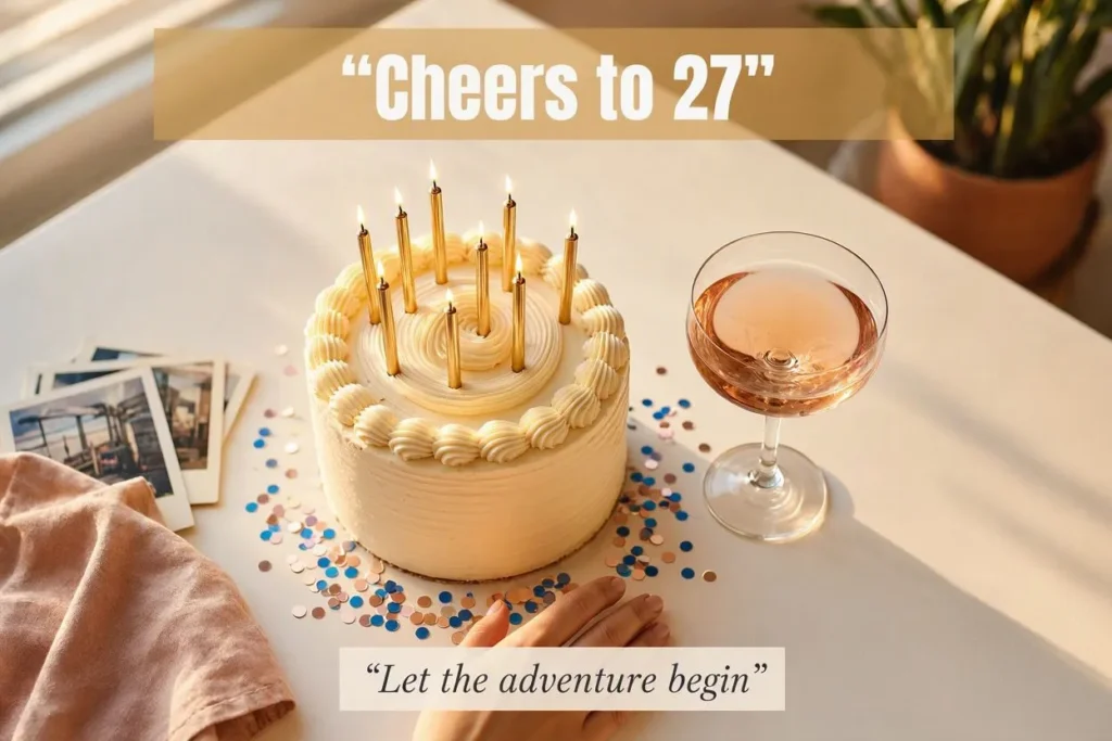 Short 27th Birthday Caption