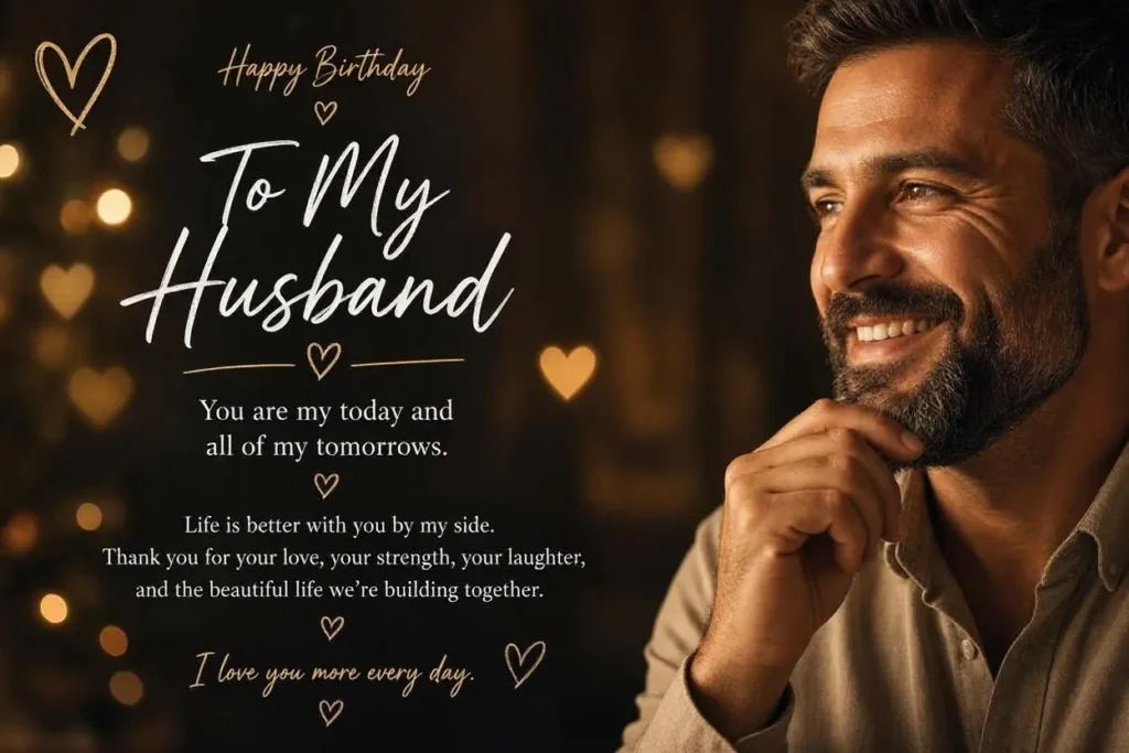 Birthday Caption for Husband
